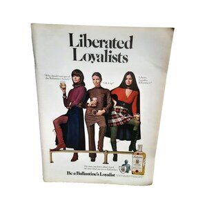 1971 Ballantine Liberated Loyalists 3 Sexy Women Original Print Ad vintage